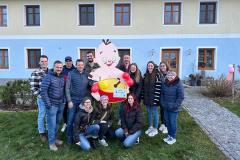 Storch aufstellen bei Tina & Stefan